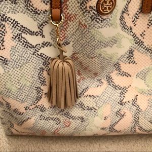ELA Beige Leather Tassel accessory *NEW*